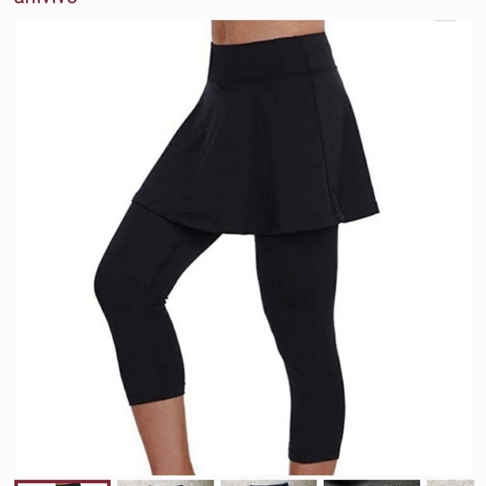 🌿 Anivivo size medium black skirted leggings